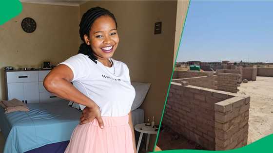 Woman beams about home husband is building for her in TikTok video, SA applauds couple