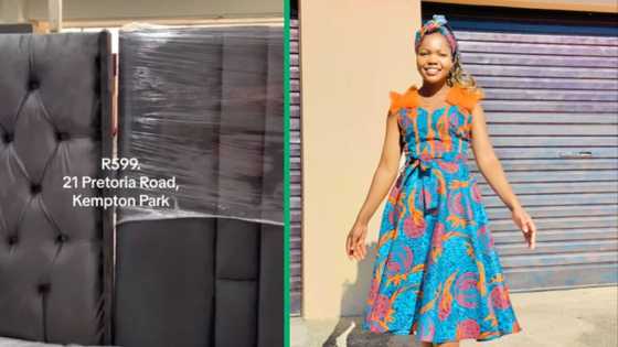 Johannesburg lady plugs Mzansi with affordable headboards for R599 in Kempton Park in TikTok video