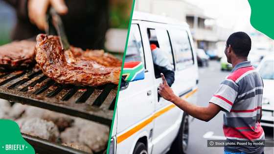 "Is this taxi available for weddings?": Mzansi amused as 3 men braai inside a taxi