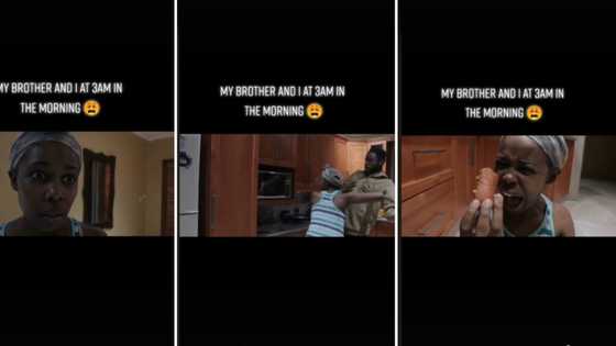 Sister has dramatic reaction to brother eating her food, Mzansi peeps adore the humour: "I'm on the floor"