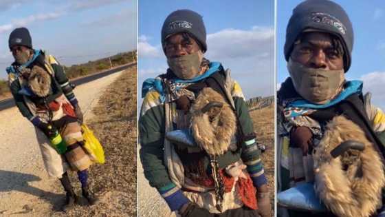 BI Phakathi touches Africans after helping man walking from Jozi to Zim