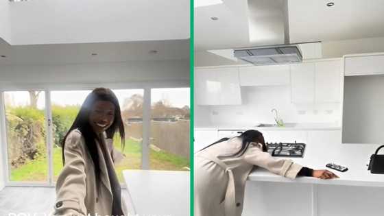 26-Year-old buys 1st home with dream kitchen in TikTok video, peeps amazed by accomplishment