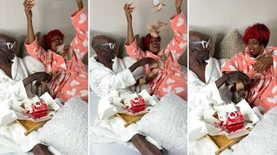Elderly man spoils young wife with money, video sparks heated debate on TikTok