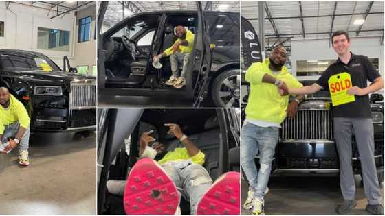 Soft life: Davido splashes R8m on new 2021 Rolls Royce, shares photos online