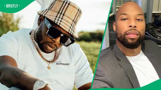DJ Maphorisa working on music at Sizwe Dhlomo's home studio, SA jokes: “Who bought the Nandos?”