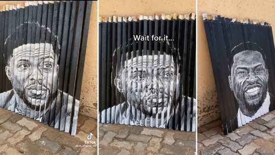 Kevin Hart SA tour: Gifted artist makes perfect painting of comedian, Mzansi impressed: "Pure talent"