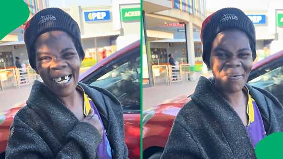 "She's full of life": Street dweller blesses a motorist R3 and recites a moving poem in a viral clip