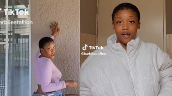 Mzansi woman squats to execute 'Bhebha' challenge while wearing little shorts, SA has a bone to pick with horrible cameraman