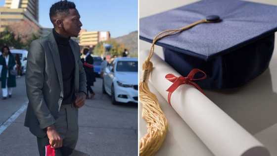 Man celebrates becoming 3rd law graduate in his family, Mzansi congratulates him on the major win