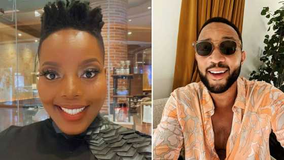 'Jerusalema' singer Nomcebo Zikode shares dope pic with John Legend, Mzansi reacts: "You are living large"