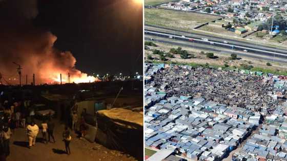 Hundreds of people's homes destroyed as fire rips through Joe Slovo informal settlement on the Cape Flats