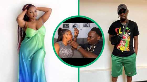 Video of Blxckie doing his girlfriend Hermosa's makeup trends: "The chemistry is out of this world"