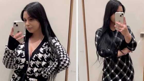Woman shares trendy winter dress collection from Fashion World, impressing Mzansi