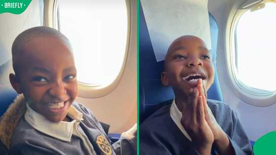 "An absolutely amazing dad": Mzansi reacts as son's first flight experience to Cape Town warms hearts