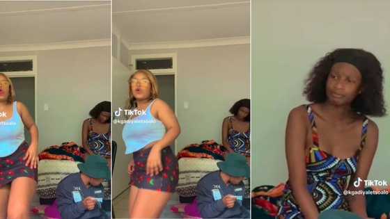 Woman's 'Bhebha' challenge with 2 friends in the room is a hit, TikTok dance trend with eager spectator delights SA