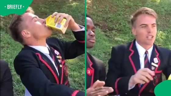 “Don't let him try Mqombhothi": Mzansi reacts as White schoolboy speaks pure Zulu after sip of Mageu