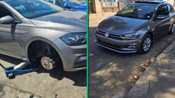 VW Polo car owner wakes up to stolen tyres, TikTok video goes viral