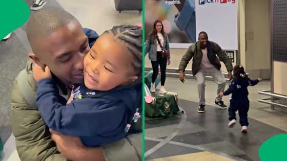 "That's how we see a present dad": Father and daughter airport reunion leaves SA deeply moved