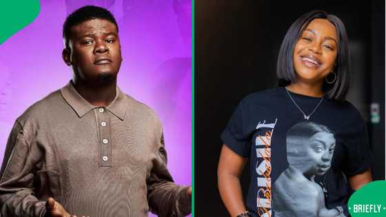 Fans react to Motlatsi Mafatshe's cute video with Gabisile Tshabalala: "Motlatsi won shem"