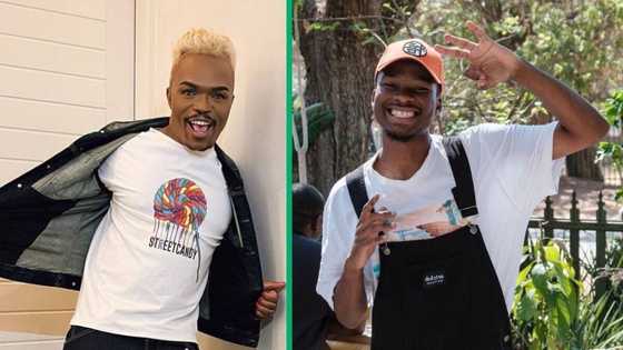 Somizi Mhlongo receives cracked glass portrait by visual artist SK Original: "Your art is spiritual"