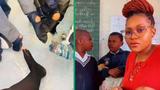 Mzansi teacher wears torn socks to make learners feel included despite their hardships, SA praises her