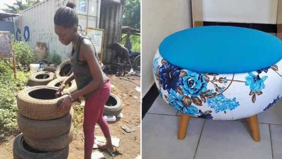 Woman makes gorgeous furniture from old tyres: Pictures have people in total awe of her creativity and craft
