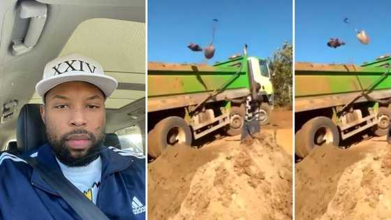 Skilful construction worker gets praised by Sizwe Dhlomo and SA for his mastery of a shovel