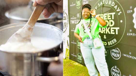 Woman gets pap and party tags for dinner by shady parents, viral pic leaves Mzansi laughing