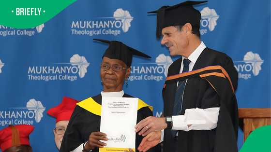78-year-old Gogo celebrates a graduation milestone after spending 2 years at a college