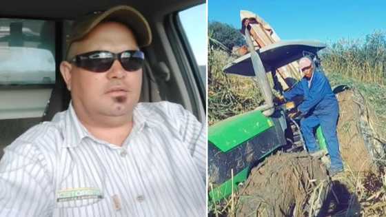 Mzansi LOL over hilarious farmworker Jonas and his tracker stuck in a ditch, farmer thinks he went joyriding