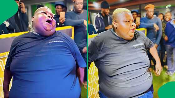"She's perplexed": Tsekeleke dancing on stage at show stuns young woman, jiggling leaves SA wheezing