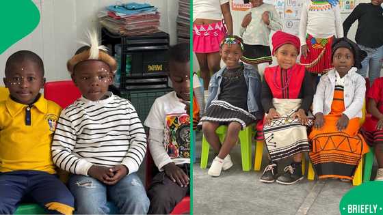South Africans loved toddlers in traditional attire dancing at day care on Heritage Day