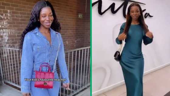 Stunning teacher rocking denim boilersuit and high heel boots wows SA with her style in viral TikTok video
