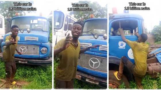 Young man shows off old Mercedes Benz 1924, video goes viral on Twitter: “We joke too much in this country”