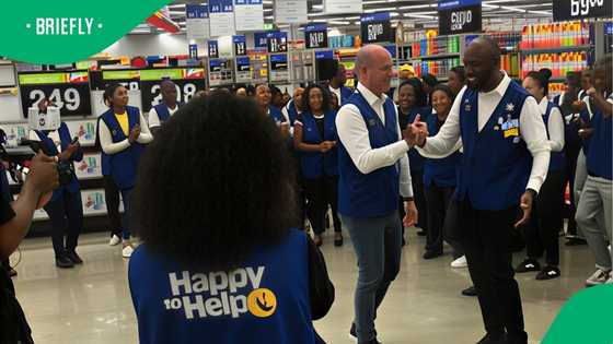 100% South African staff at 1st Walmart in Africa stun with igwijo at Clearwater mall opening in TikTok video