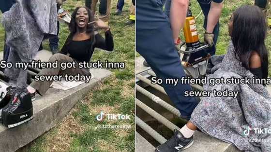 African American woman stuck in sewer gets 8M TikTok views, netizens' hearts warmed as friend offers support through ordeal
