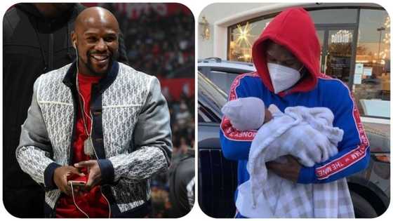 Floyd Mayweather spotted after meeting his grandchild for the 1st time