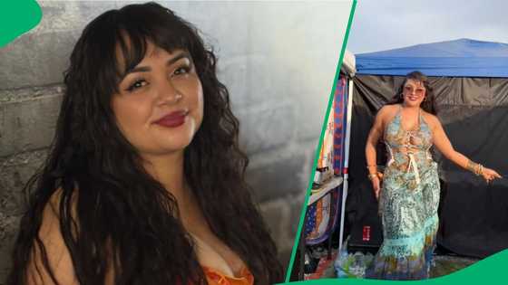 American baths using bucket at Coachella in TikTok Video