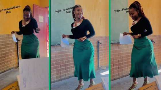 Curvy maths literacy teacher makes lesson fun in viral TikTok video, Mzansi in awe of her hourglass figure
