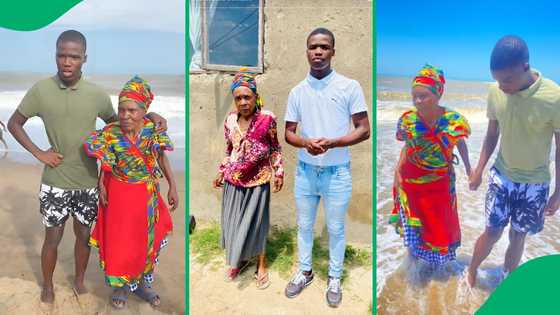 "You know how to mine blessings, Fanas": Grandson takes Gogo on a beach outing, SA's moved