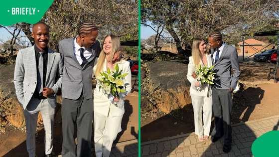 SA couple's simple Home Affairs wedding melts hearts as interracial love story goes viral