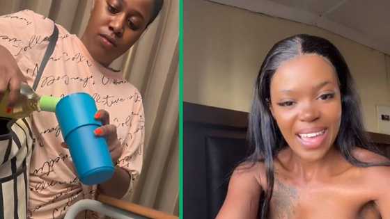 Woman shows buddy sneaking her alcohol in hospital: "I want her to be my friend"
