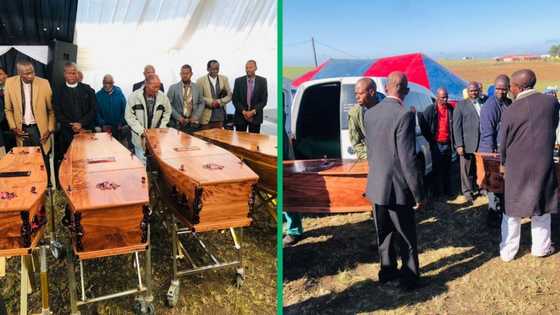 Eastern Cape mother and 3 children buried after tragic poisoning and suicide, SA citizens shattered