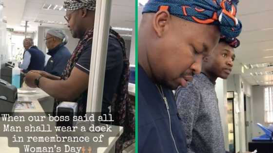 South African men rock doeks and call each other sisters for Women’s Day, Netizens compliment them for looking beautiful