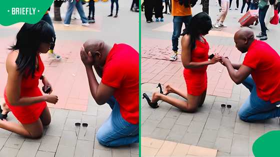 Woman stuns Mzansi after asking for her boyfriend's hand in marriage
