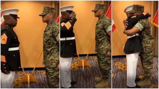 Emotional moment father cries as he salutes his son who just became a US soldier, video stirs reactions
