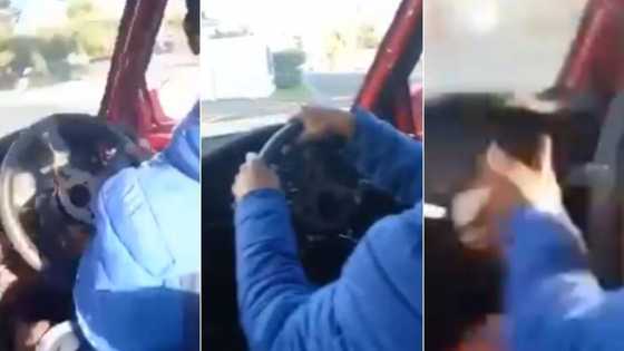 Andizi: Mzansi thrilled by scary video, car with a steering wheel coming off