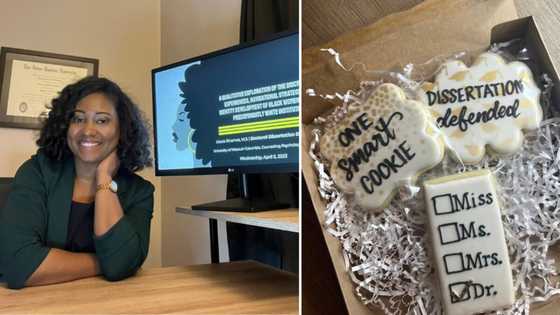 Hard-working woman thrilled about completing doctorate, amped about PhD graduation