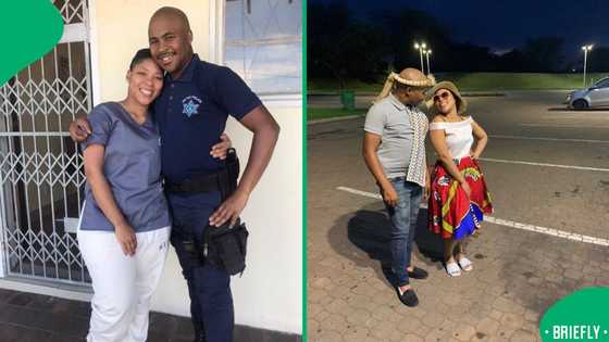 A woman raced her SAPS husband in viral TikTok, leaving Mzansi impressed