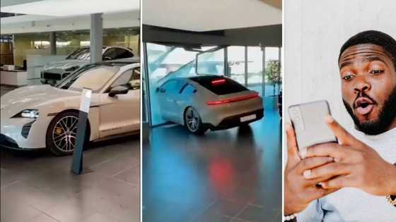 Driver gets too excited and crashes brand new Porsche through dealership window, sparks hilarious reactions